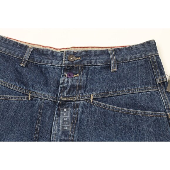 NOS Vintage 90s Marithe Francois Girbaud Mens 32 Baggy Denim Jean Shorts Indigo - Picture 5 of 10